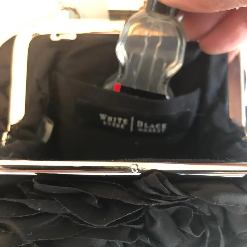Kenneth Cole Patent Leather Silver-Tone Purse